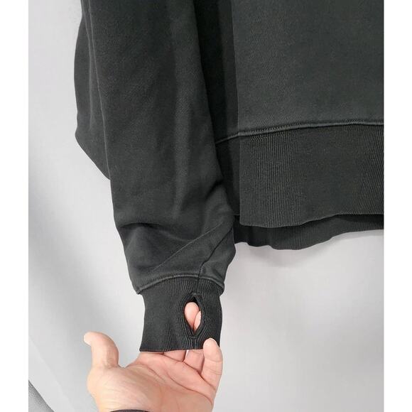 San Antonio Spurs Sweatshirt Womens XL Black NBA Basketball Cropped Crewneck - Picture 5 of 16